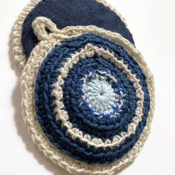 Crochet Pot Holders, Crochet Farmhouse Gift, Thick Pot Holders - Picture 3 of 9